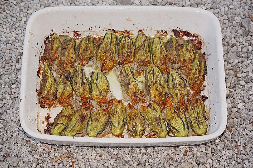 Gefüllte Zucchiniblüten