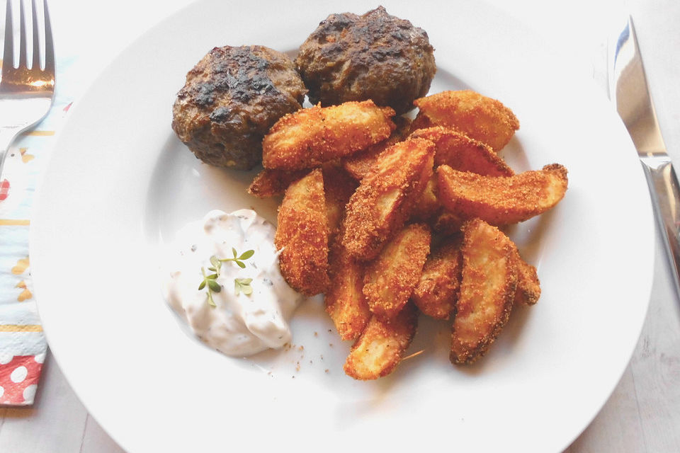 Würzige Kartoffelecken (potatoes fries)