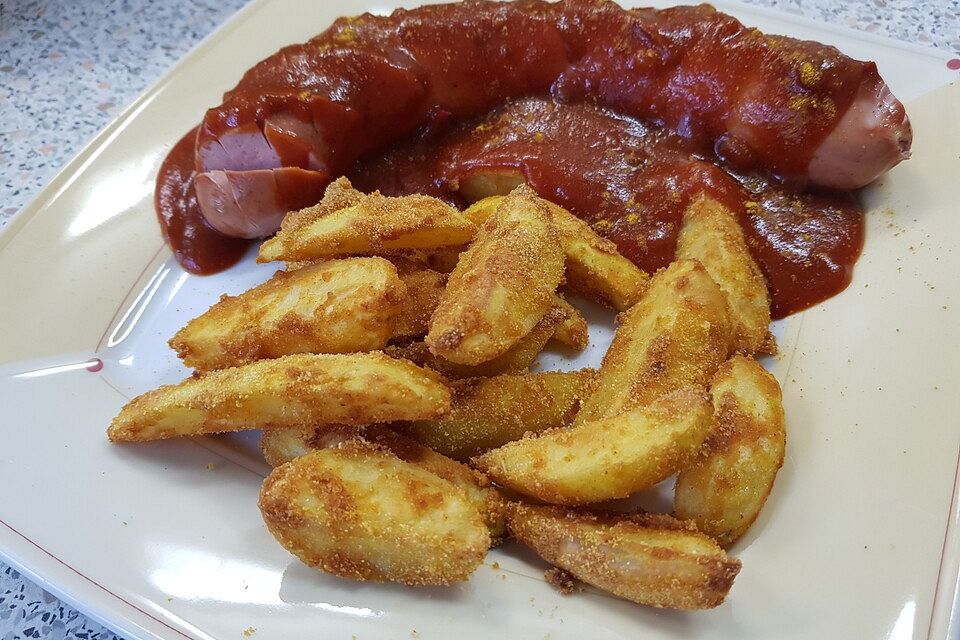 Würzige Kartoffelecken (potatoes fries)