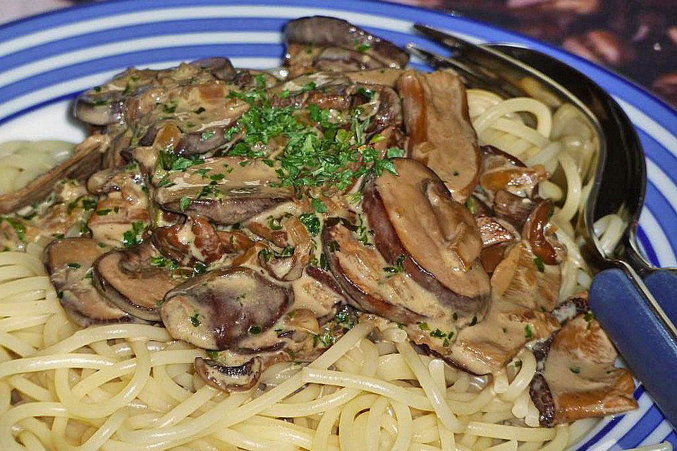 Spaghetti mit Steinpilzsauce