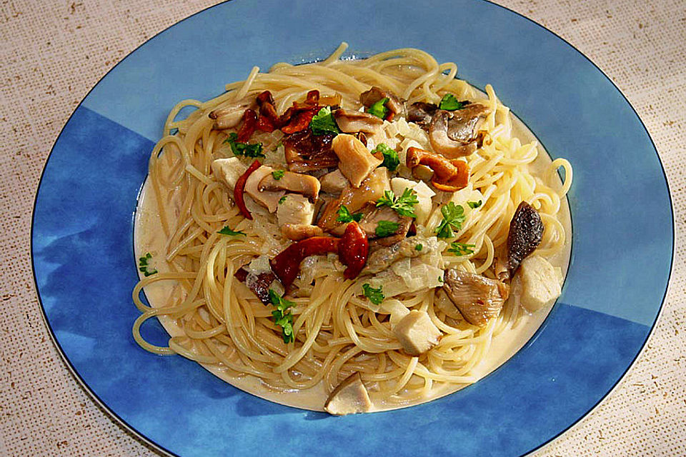 Spaghetti mit Steinpilzsauce