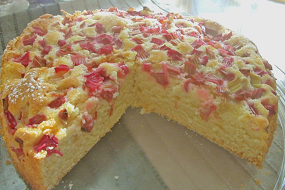 Rhabarberkuchen mit Eierlikör