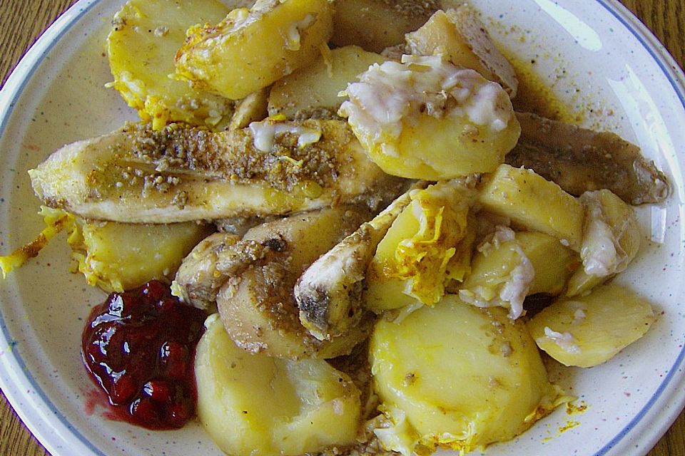 Kartoffelauflauf mit Bananen