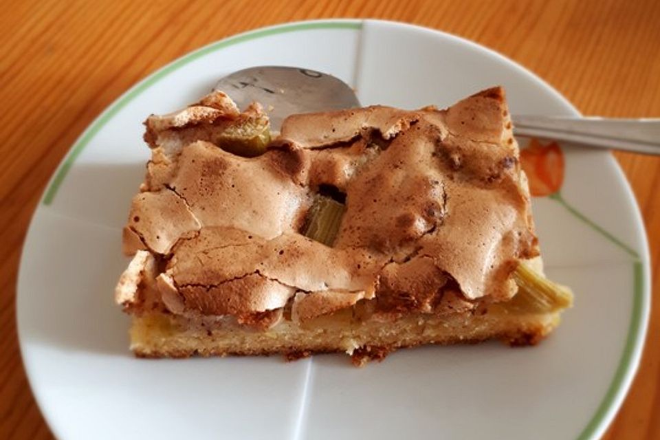 Schneller Rhabarber - Blechkuchen