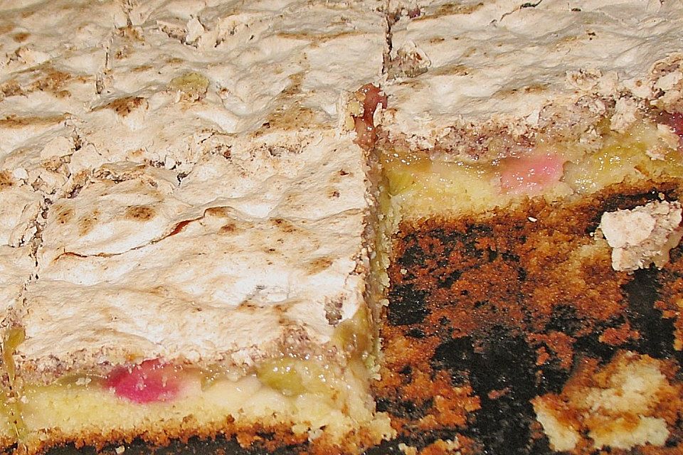 Schneller Rhabarber - Blechkuchen