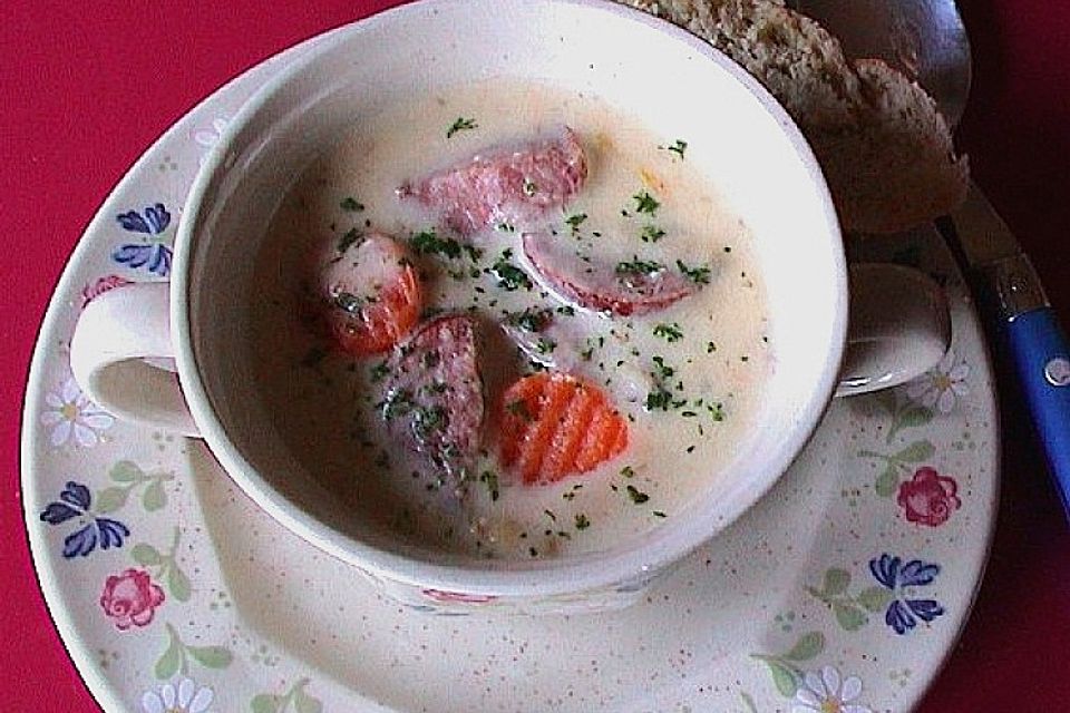 Cabanossi-Käse-Suppe