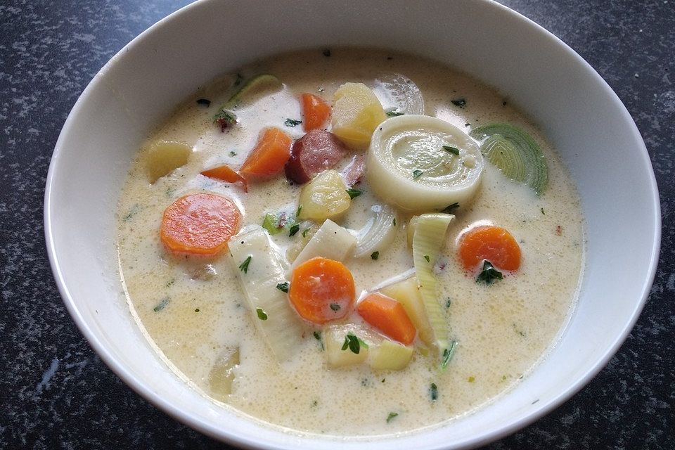 Cabanossi-Käse-Suppe