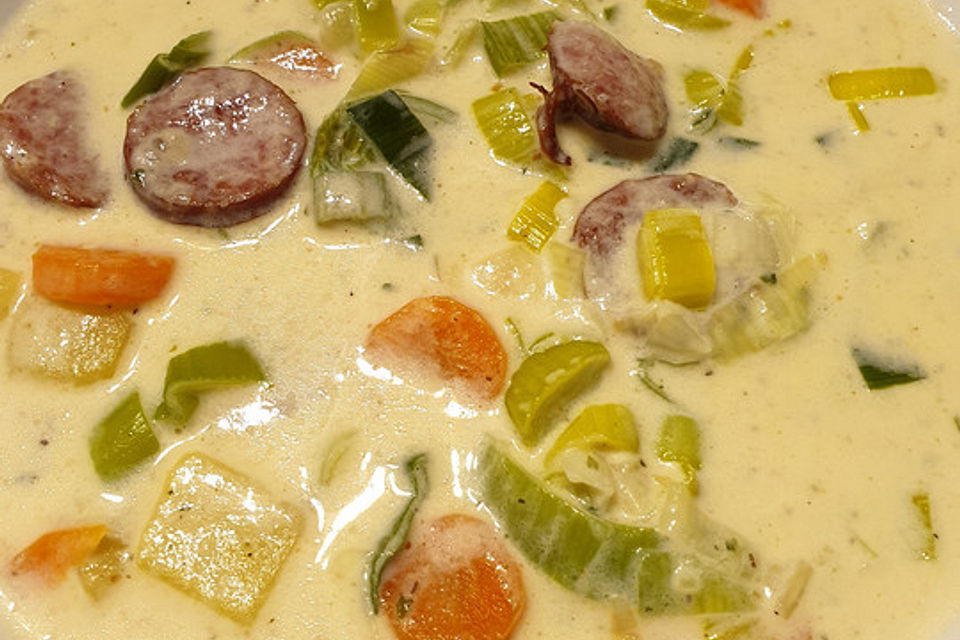 Cabanossi-Käse-Suppe