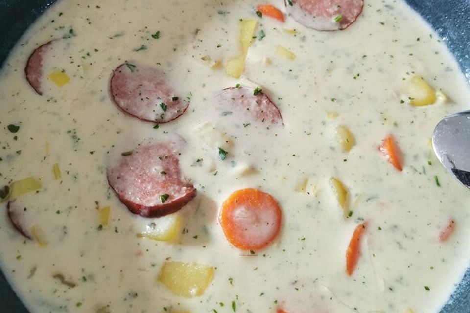 Cabanossi-Käse-Suppe