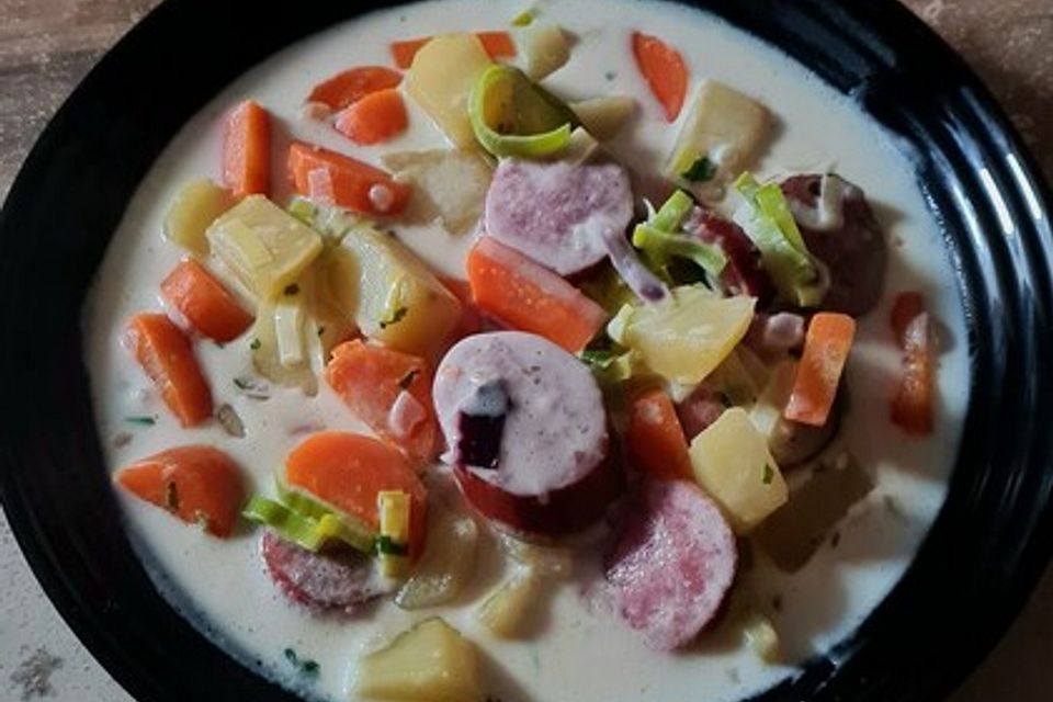 Cabanossi-Käse-Suppe