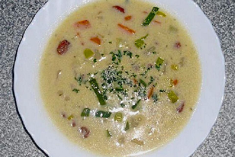 Cabanossi-Käse-Suppe