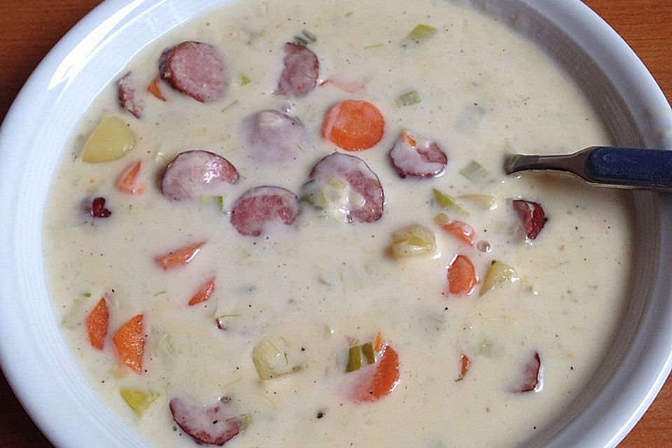 Cabanossi-Käse-Suppe