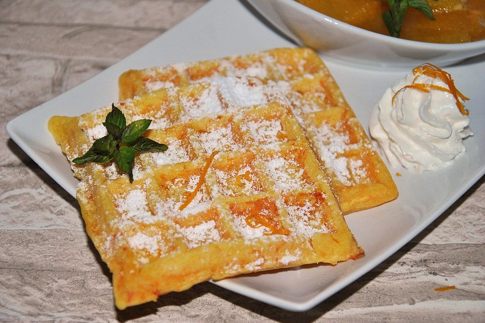 Kürbis - Orangen - Waffeln