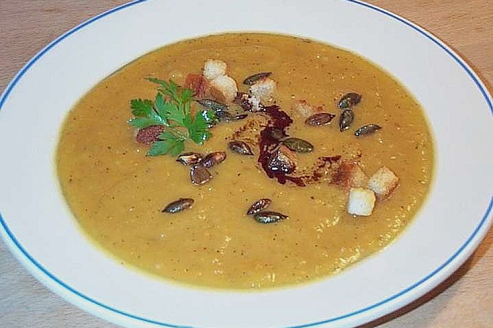 Amerikanische Kürbiscreme - Suppe