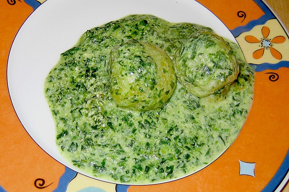 Knödel - Blattspinat - Auflauf