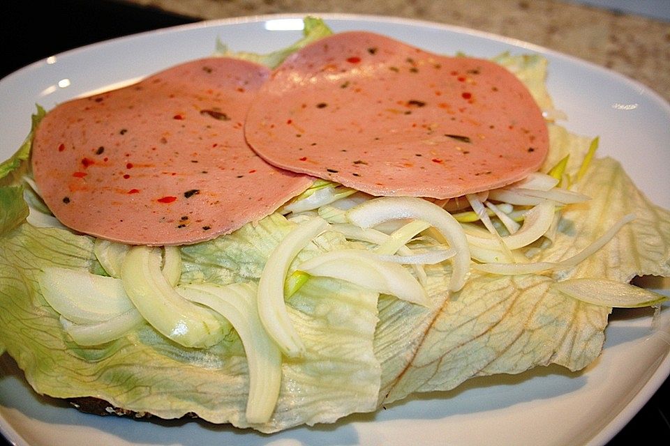 Spiegelei-Brot im Frühling