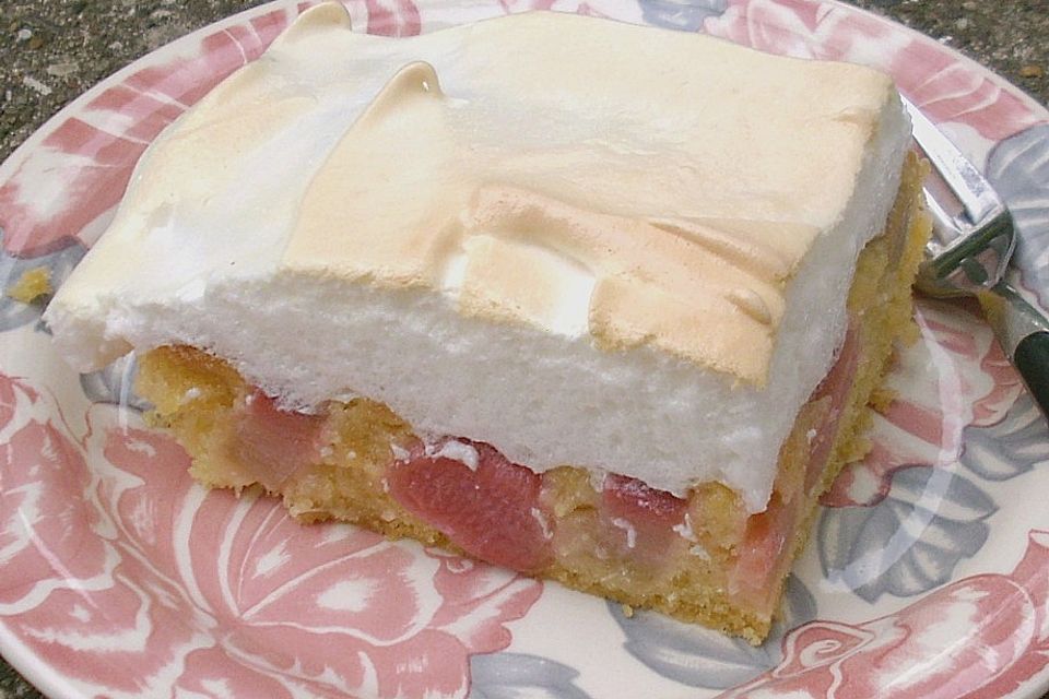 Rhabarberkuchen unter Wolken