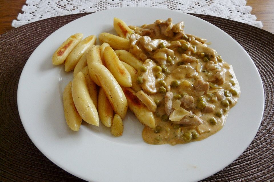 Geschnetzeltes in Sahnesauce