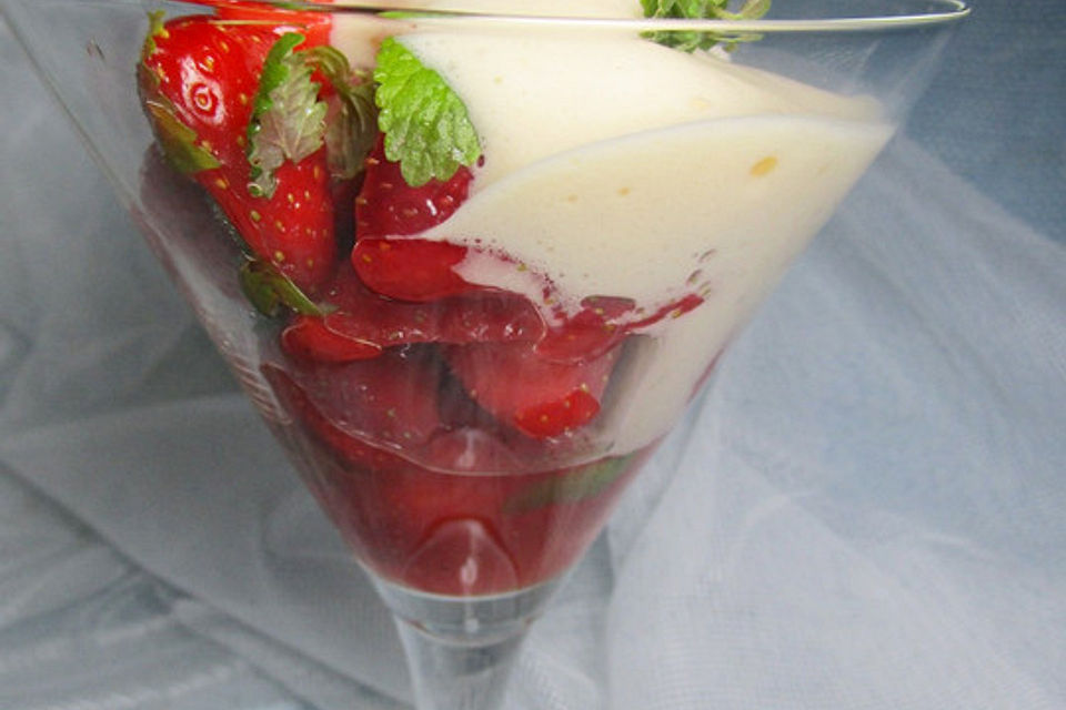 Erdbeeren mit Zabaione