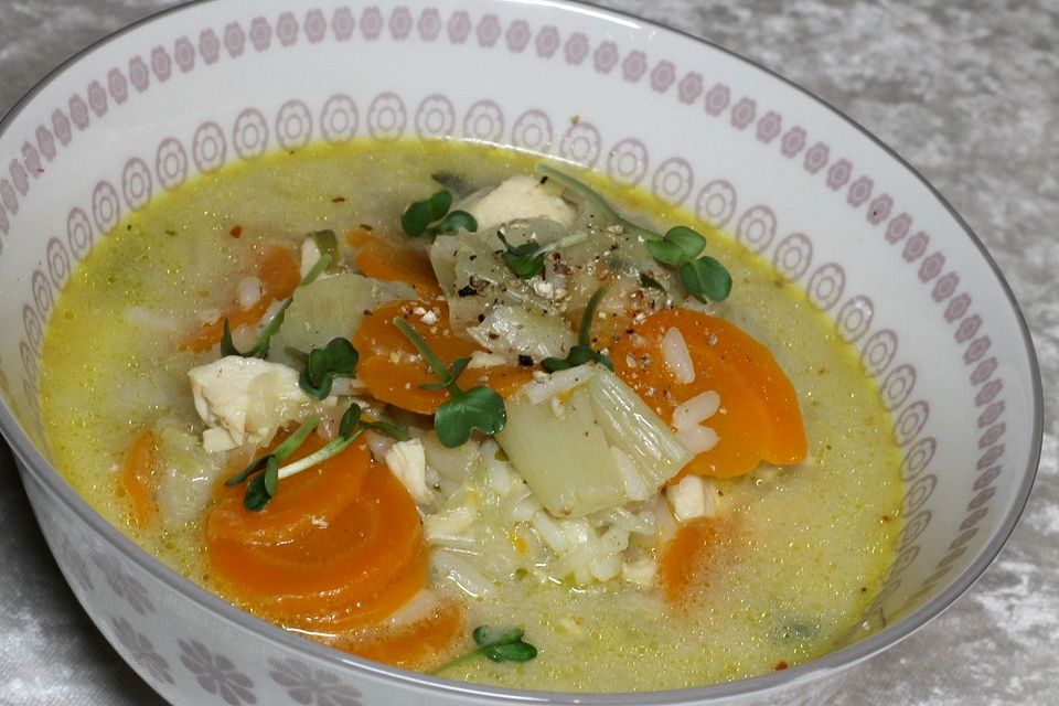 Asiatische Reissuppe