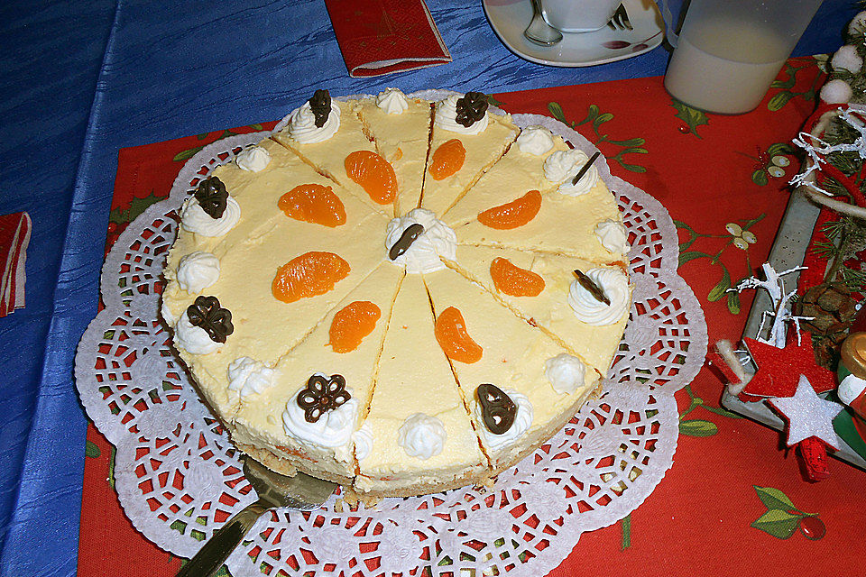 Sekttorte mit Mandarinen