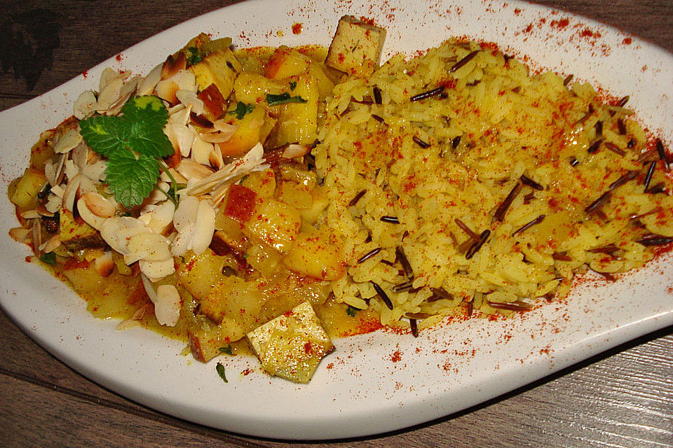 Tofu - Früchte - Curry