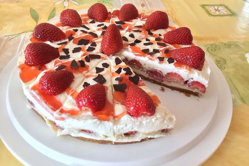 Erdbeertorte mit Frischkäse