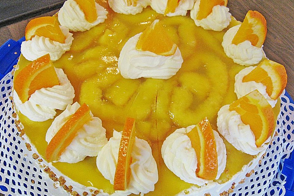 Orangen - Sauerrahm - Torte