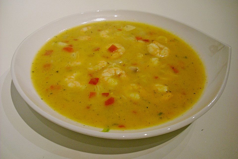 Garnelen - Kokos - Curry - Suppe