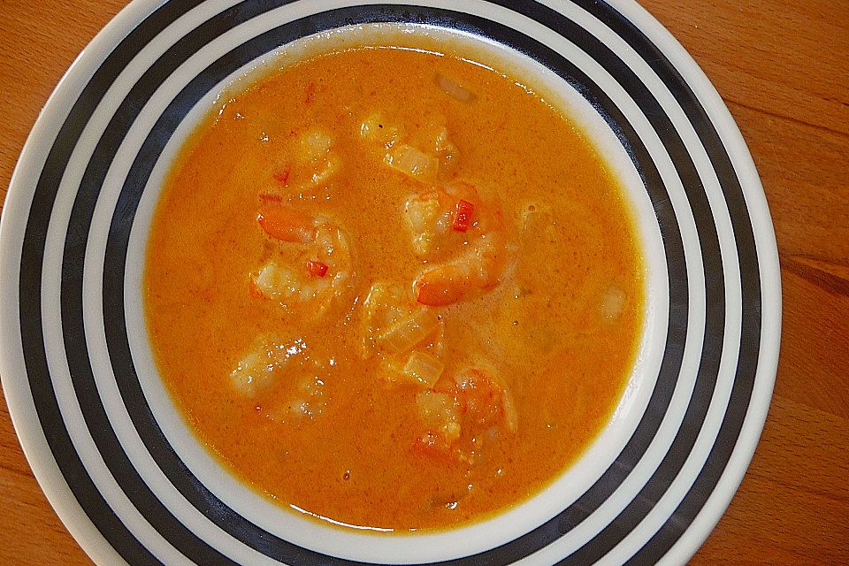 Garnelen - Kokos - Curry - Suppe