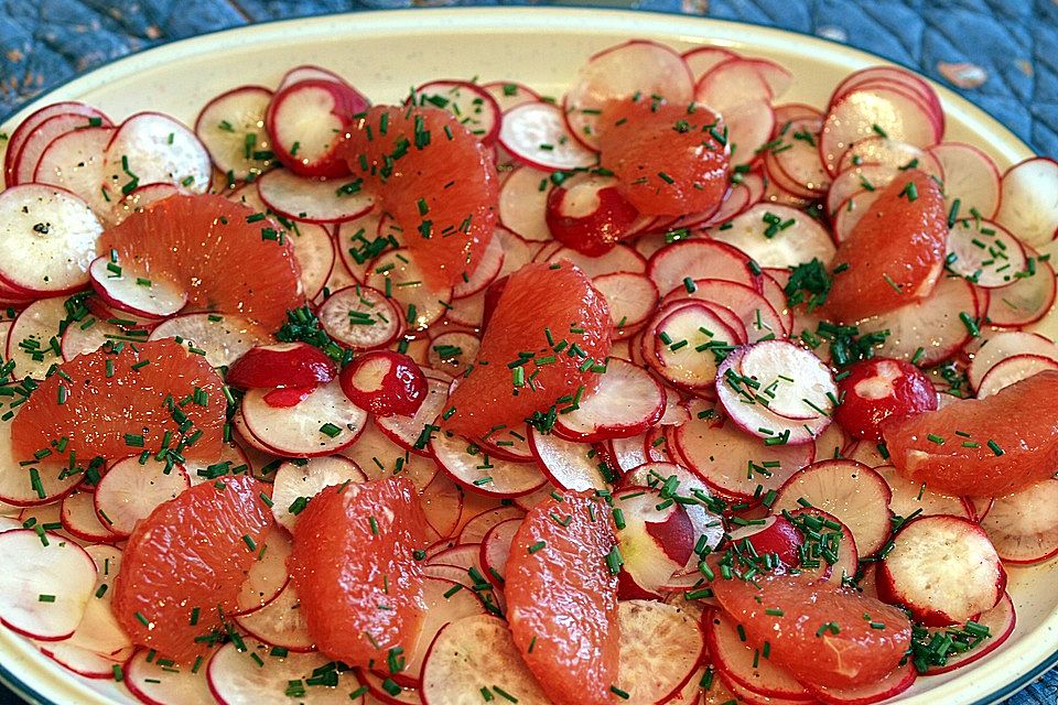 Pink Grapefruit - Radieschen - Salat