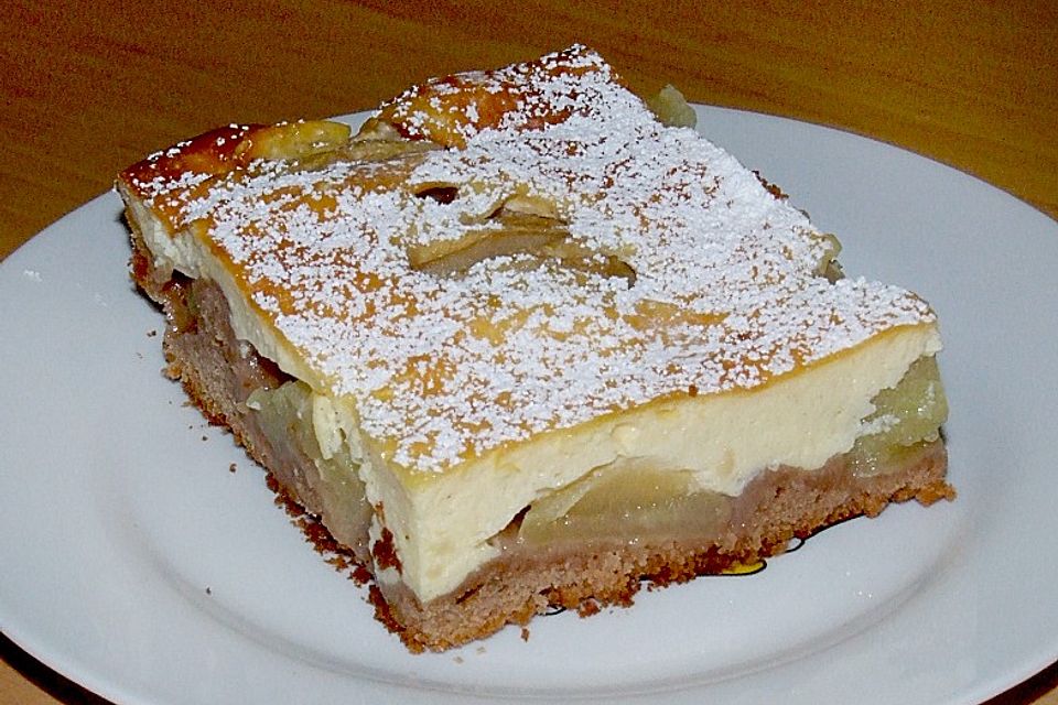 Apfelkuchen mit Mascarpone - Guss