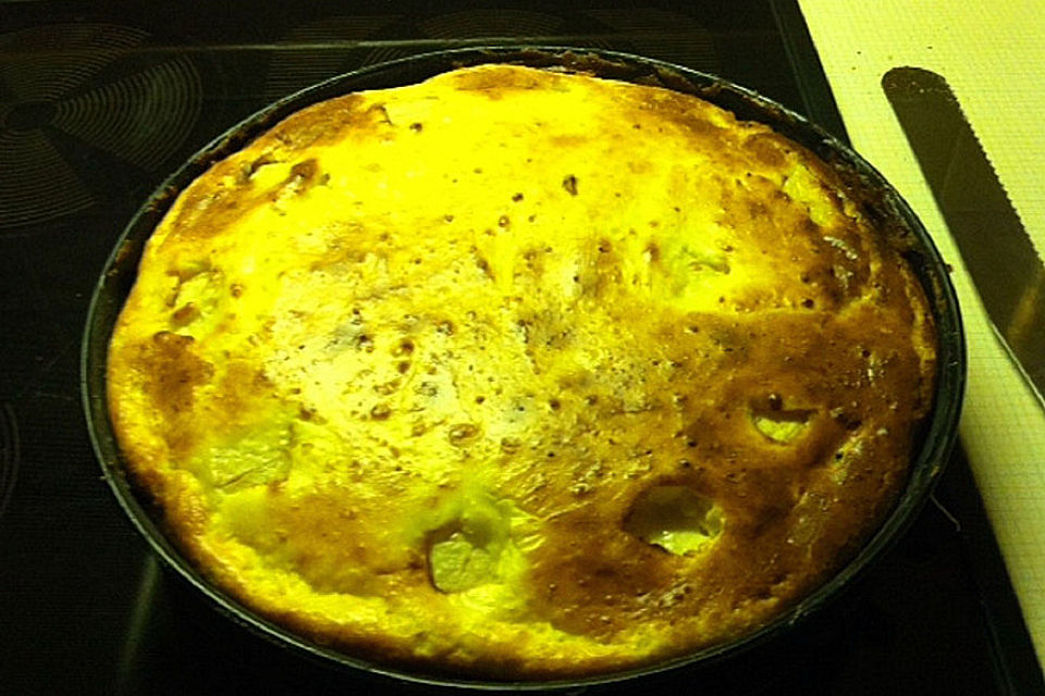 Apfelkuchen mit Mascarpone - Guss