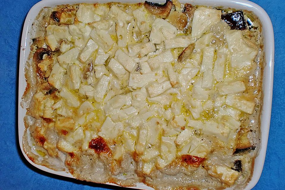 Auberginen - Champignon - Feta - Auflauf