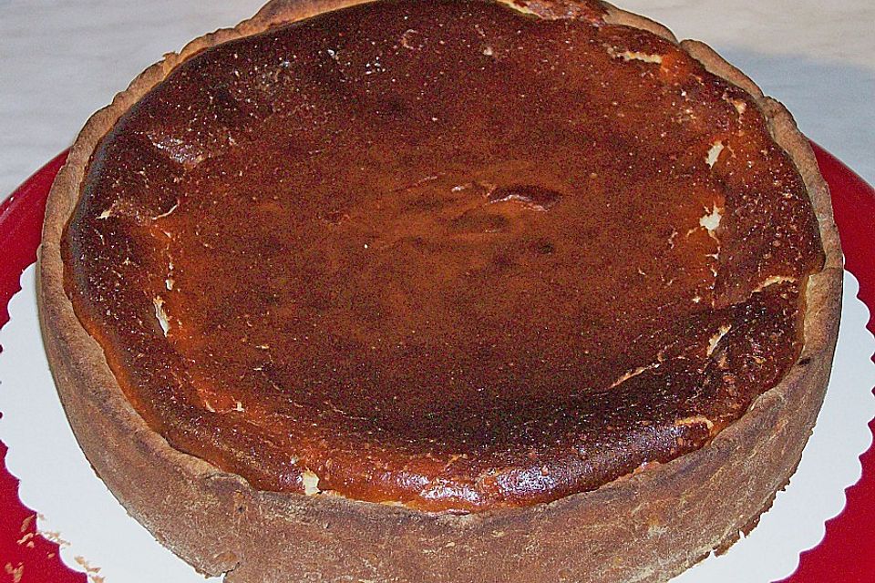 Käsekuchen mit Apfelkompott