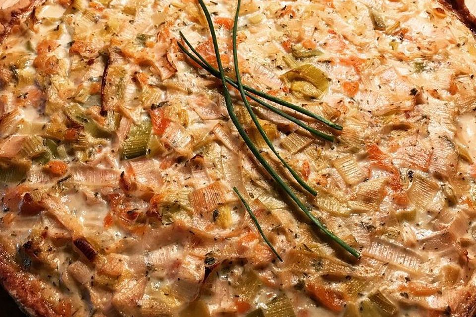 Lachs - Lauch - Quiche