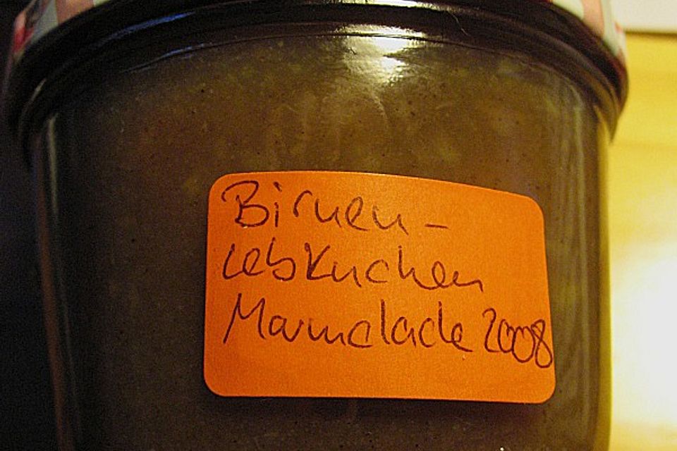 Birnen - Lebkuchen - Marmelade