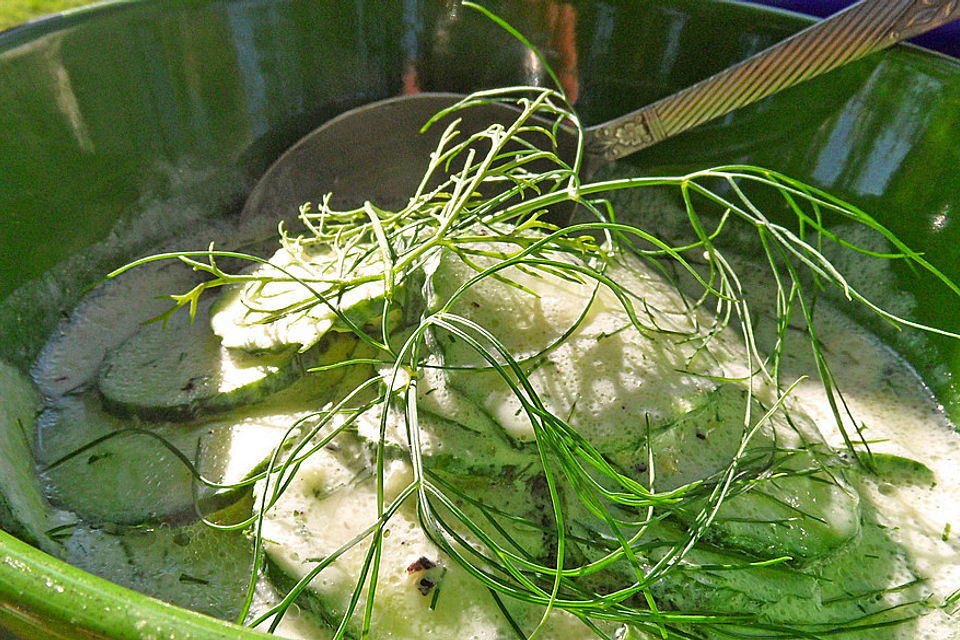 Gurkensalat mit Joghurt