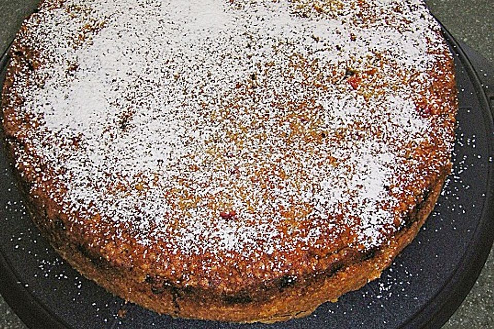 Johannisbeerkuchen mit Mandeldecke