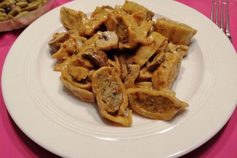 Maultaschen in Pfeffersoße