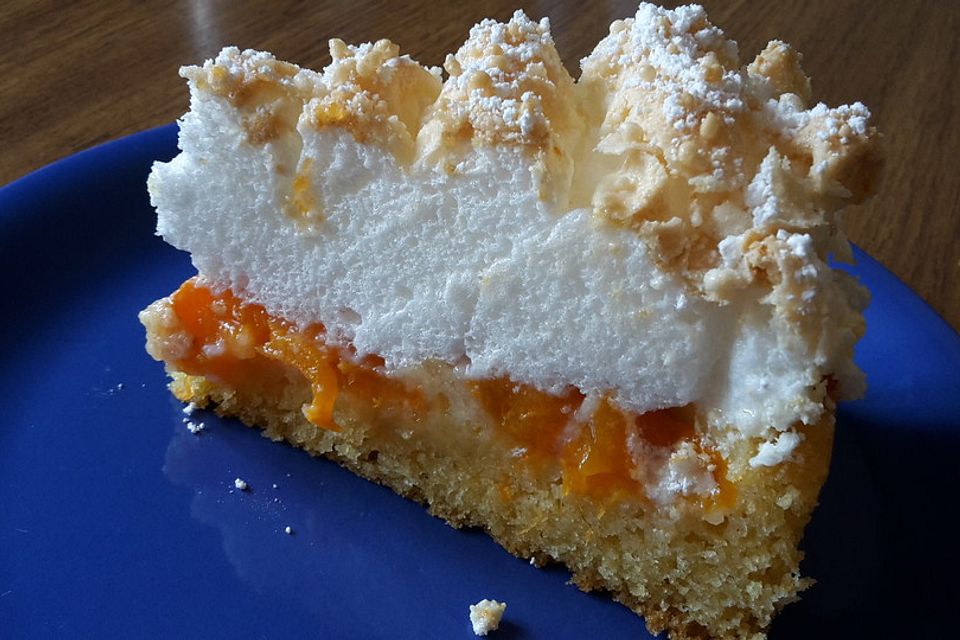 Marillenkuchen mit Kokos - Baiserhaube