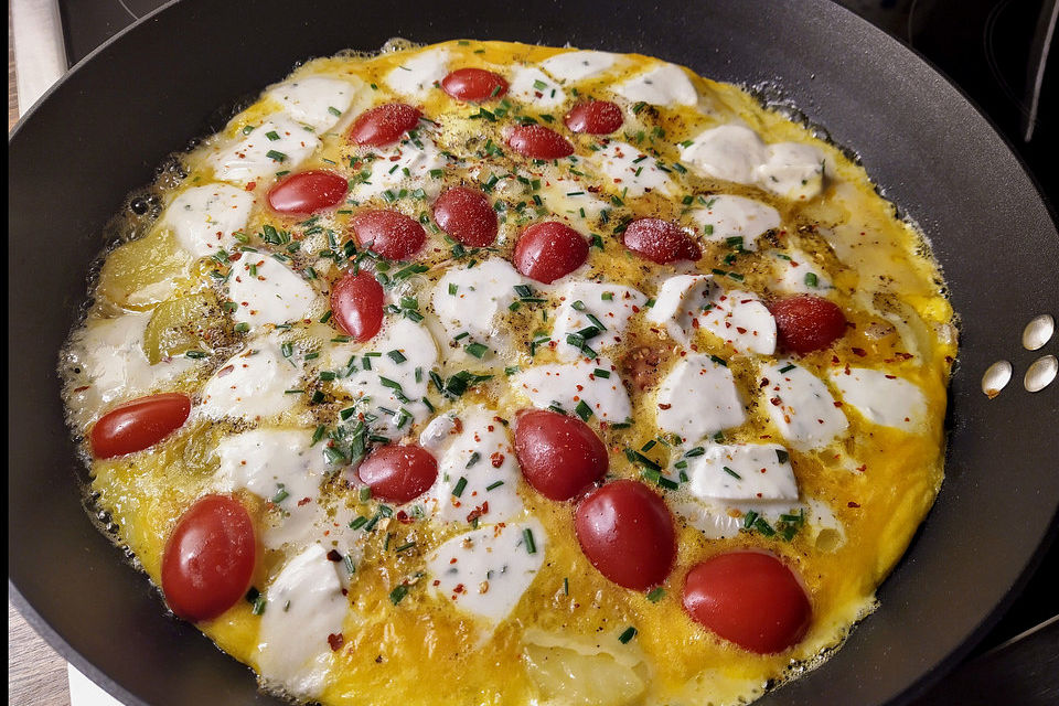 Kartoffelomelette aus der Pfanne