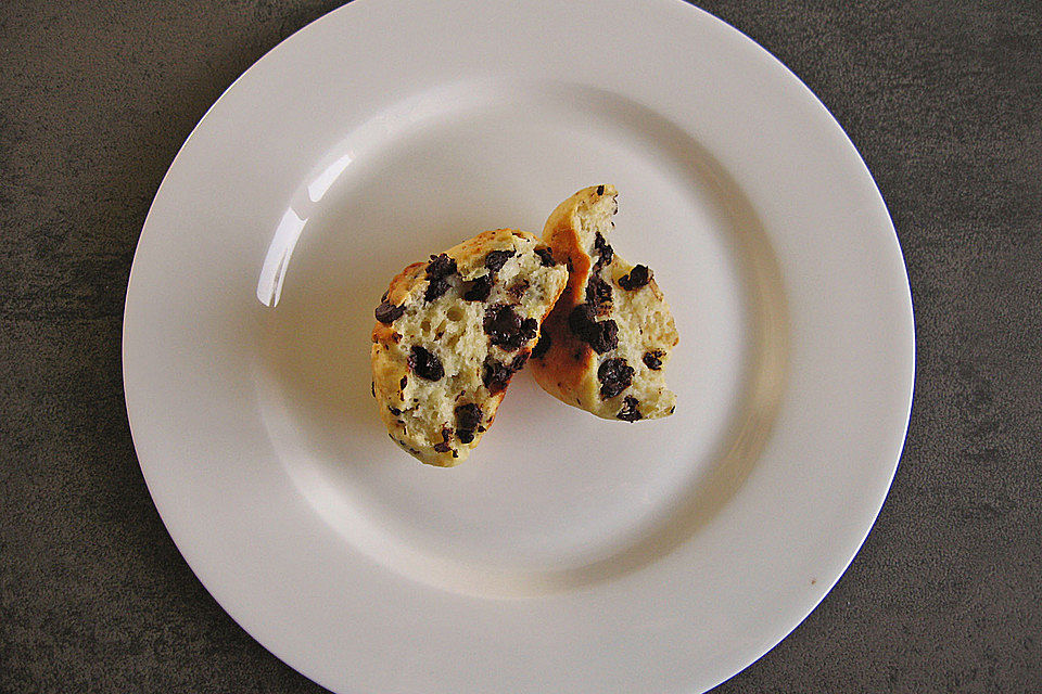 Einfache Quark - Schokobrötchen