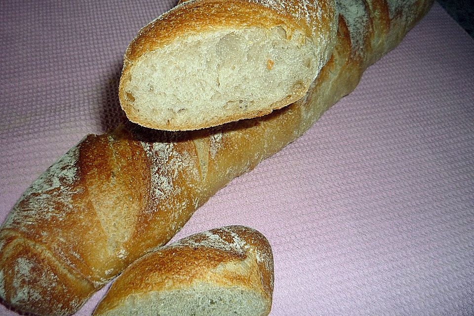 Baguette mit Sauerteig