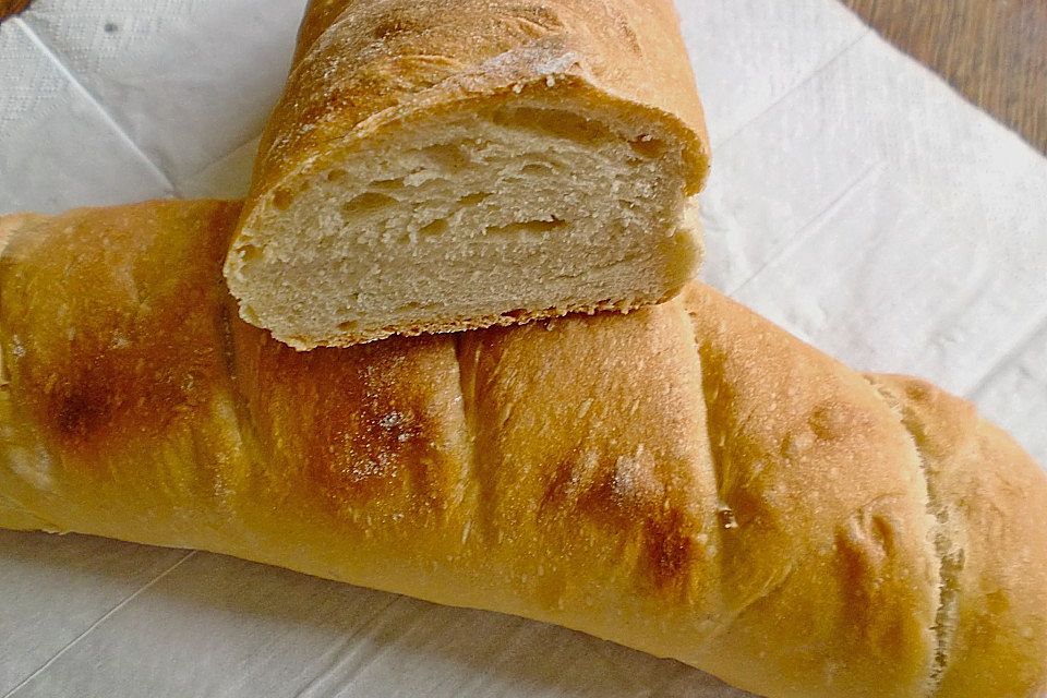 Baguette mit Sauerteig