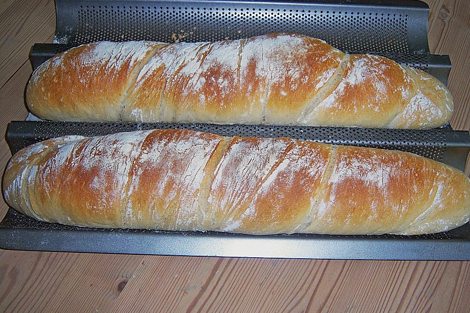 Baguette mit Sauerteig