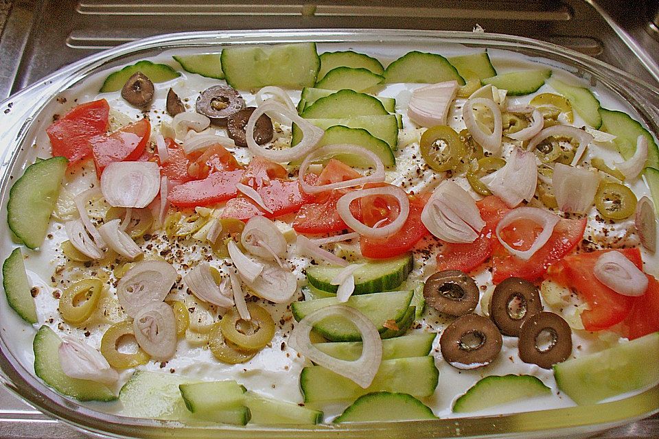 Griechischer  Schichtsalat