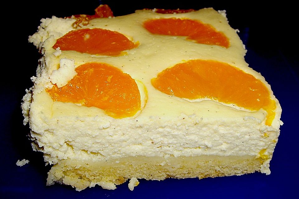 Käse - Mandarinen - Blechkuchen