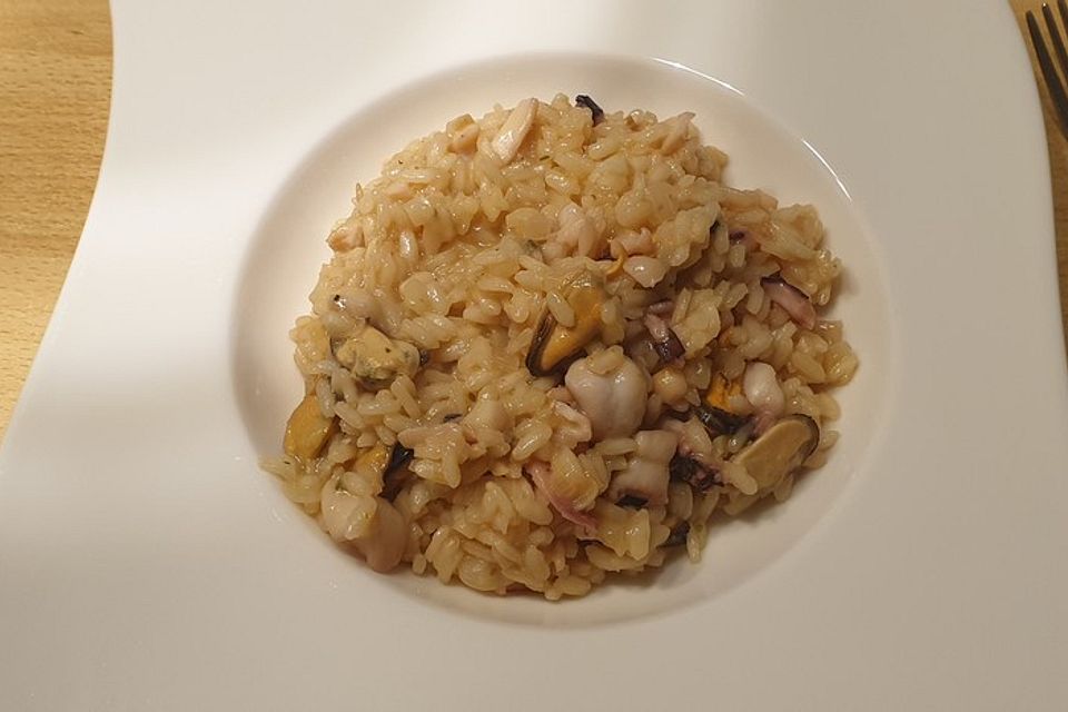 Meeresfrüchte-Risotto mit Bärlauch