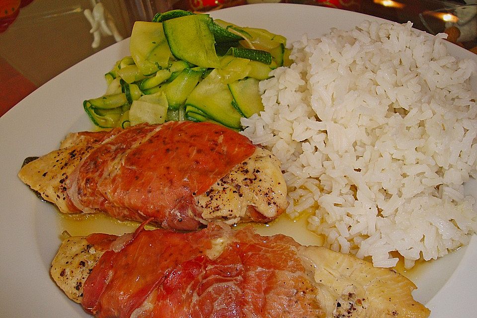 Hähnchen Saltimbocca